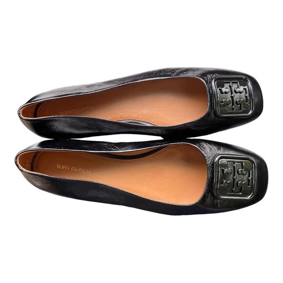 Tory Burch NWOB Georgia Slip-On Ballet Flats Wrinkle Black Size 9M - Picture 4 of 11